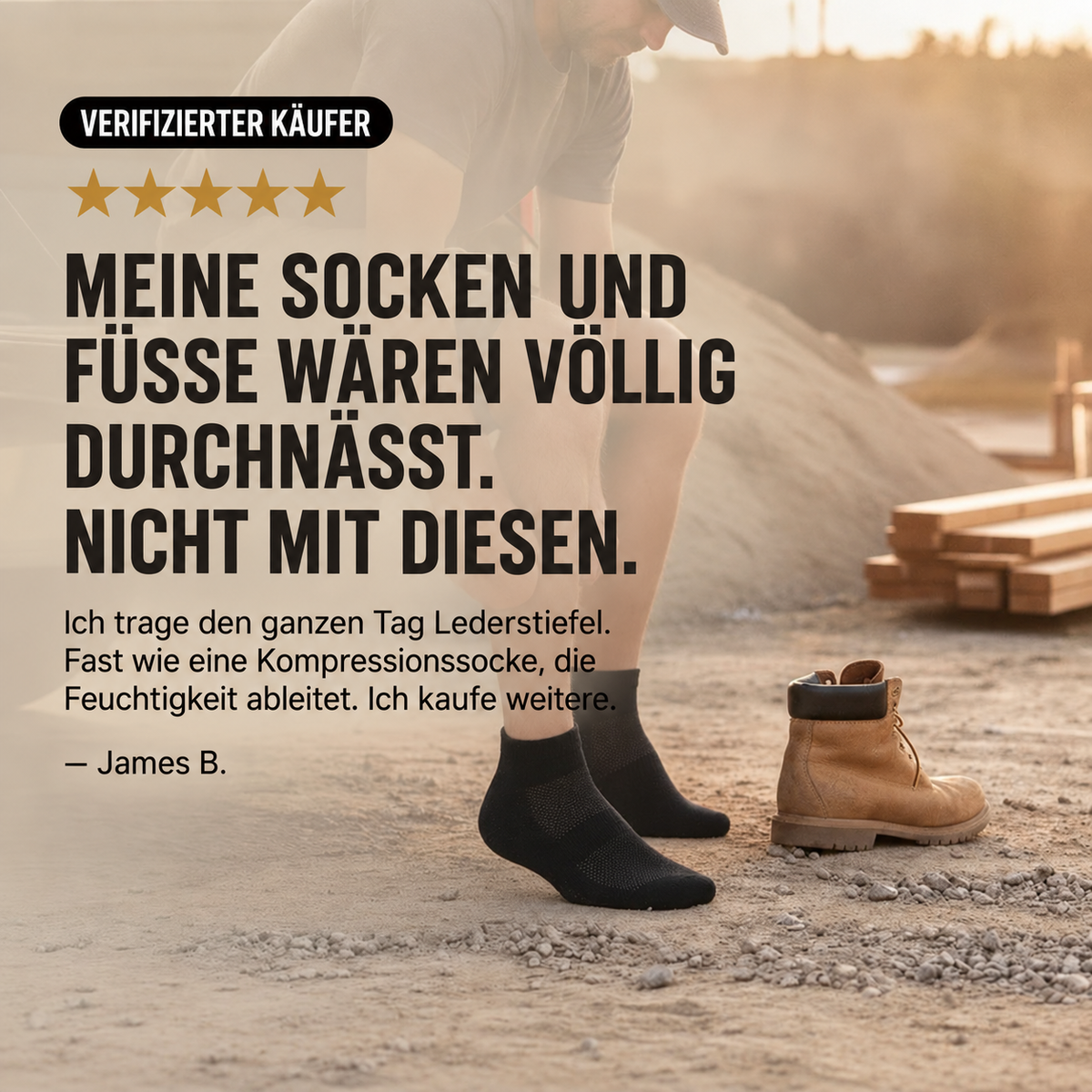 StandFest™ Knöchel-Arbeitssocken